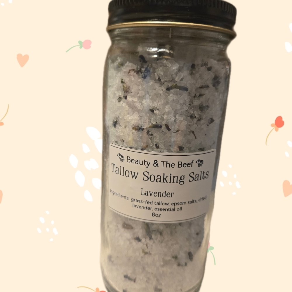Lavender Or Lemon Tallow Soaking Salts